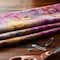 10 yd. Full Bolt: Feldman Batik Raspberry Lavender Tonal Stamp Rose Cotton Fabric